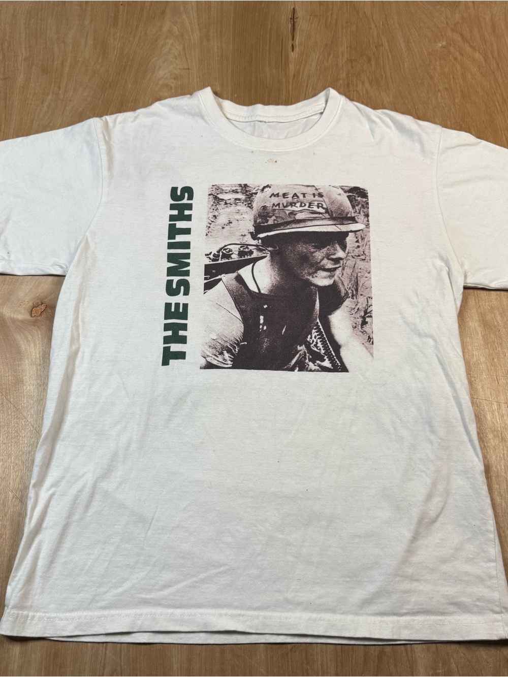 The Smiths “Meat Is Murder” Mens White Graphic Print Crew Neck T-Shirt M